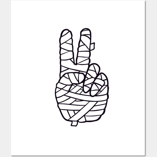 Mummy Peace Sign Wall Art by Vanphirst